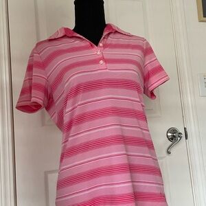 Nike Pink Striped Women's Polo Shirt